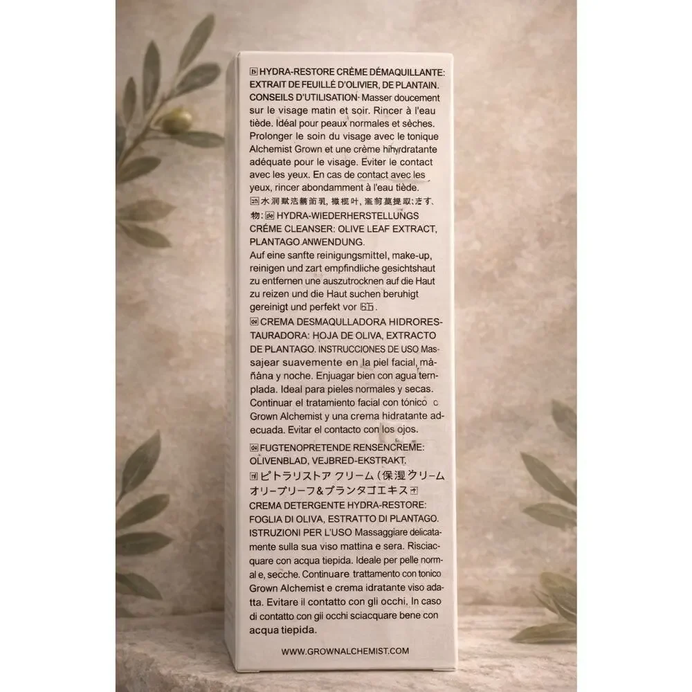 Grown Alchemist - Hydra-Restore Cream Cleanser Olive Leaf, Plantago Extract